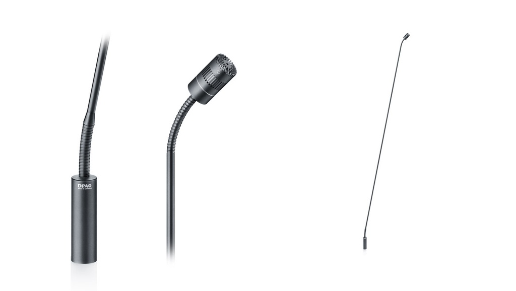 DPA 4018 Supercardioid Mic, Black, XLR, 122 cm (48 in) Boom, top and bottom Gooseneck