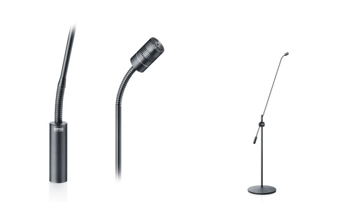 [4018DFFB01075] DPA 4018 Supercardioid Mic, Black, XLR, 77 cm (30 in) Boom, Floor Stand, Single Mic